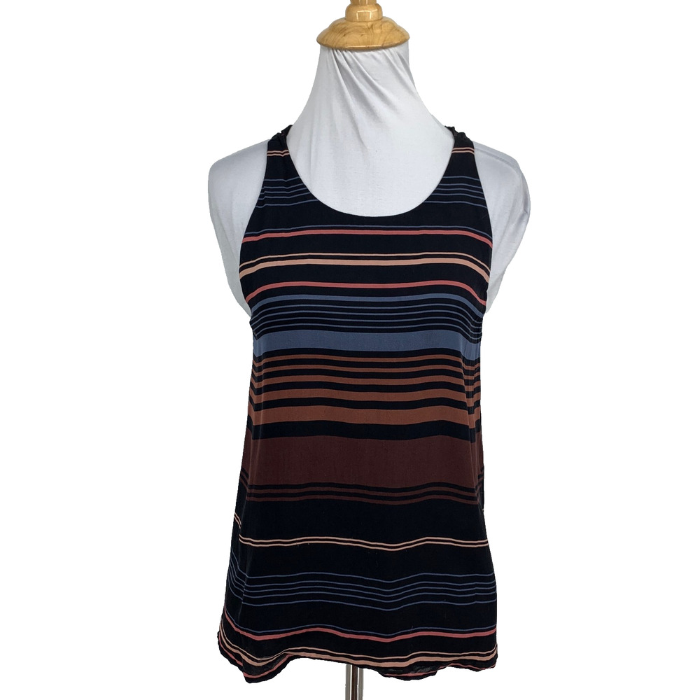 Joie Tank Top Womens XS Extra Small Multi Silk Drew Striped Racerback Lined